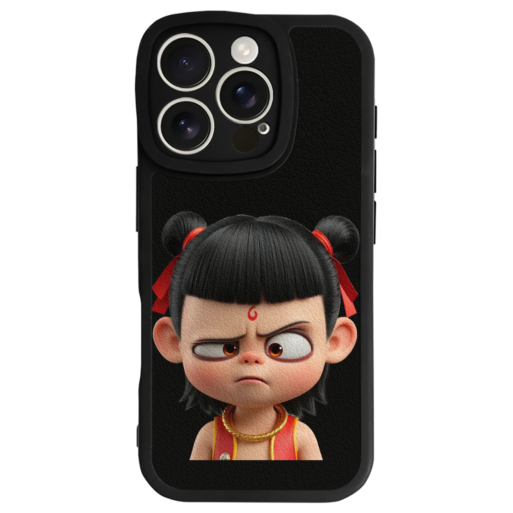 （画像用） Ne Zha 2 ナタ 魔童の大暴れ 【iPhone 16シリーズ対応】シリコンスマホケース（レザー調） 材質：シリコン